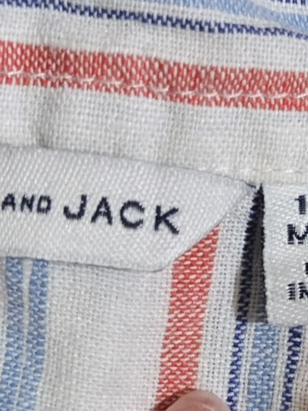 Janie and Jack Linen Blend Striped Button Front Shirt 12-18 Months